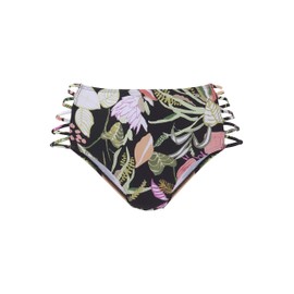 s.Oliver RED LABEL Beachwear LM Women's Herbst Bikini Bottoms, Schwarz Bedruckt, 36