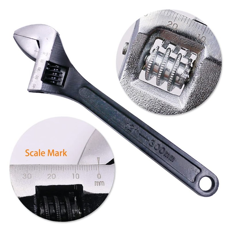 TopHomer Small Spanner 4 Inch 100MM Adjustable Spanner Non-Slip Mini