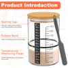 Sourdough Starter Jar Kit with Scale Thermometer Paper 900ml Heat