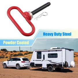 X AUTOHAUX 1pcs 5"-3.5" Magnetic Trailer Towing Hitch Clips Pins Red
