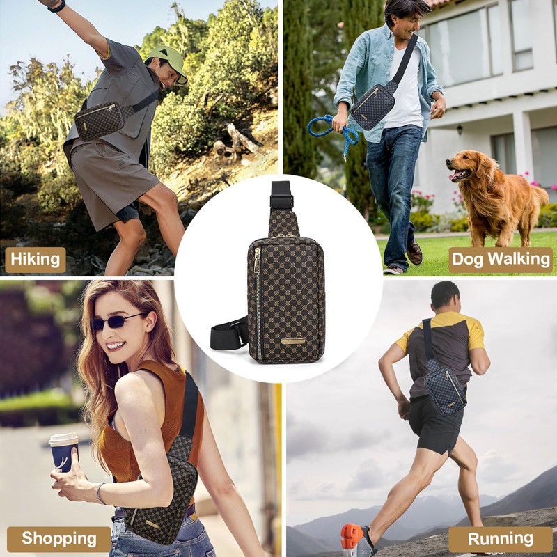 Long Keeper Small Sling Bag Chest Bag Vegan Leather Mini