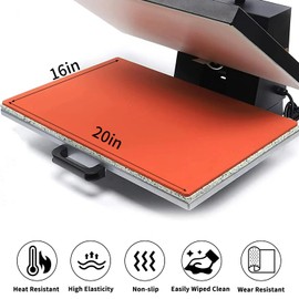Heat Press Mat - 16x20 Inch Heat Resistant Insulation Silicone Pad for Heat Press Vinyl HTV Transfer Ironing