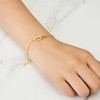 Philip Jones Gold Plated Paperclip Link Bracelet Created with Zircondia®