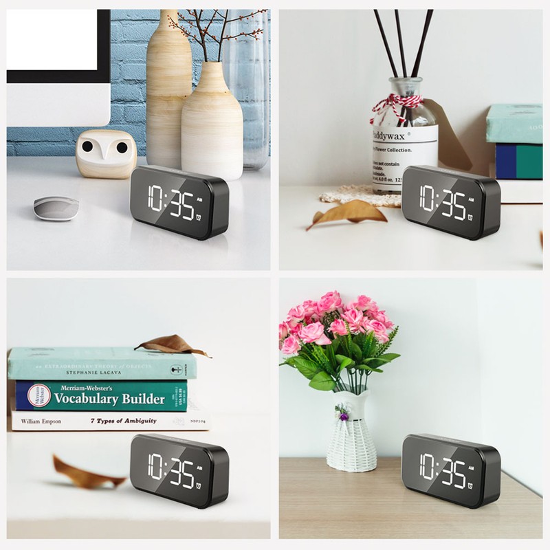 Digital Alarm Clock with USB Port for Charging Adjustable Brightness