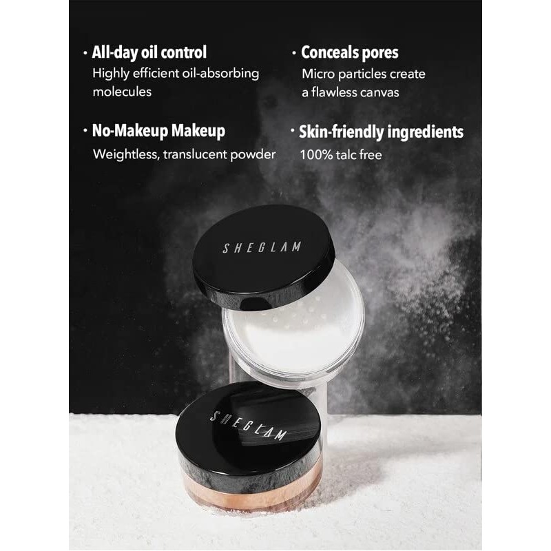 SHEGLAM Baked Glow Setting Powder Oil Control Loose Face Powder