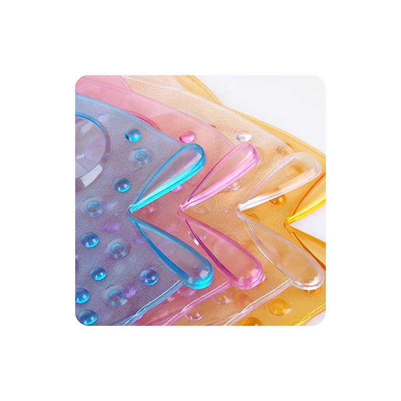 Itian Fish Bath Shower Mat with Non-Slip Suction Cup, Non-Slip