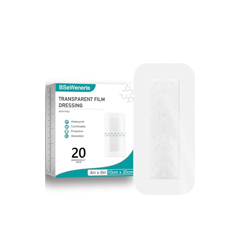Apósito transparente con almohadilla, impermeable, para el cuidado posterior de
