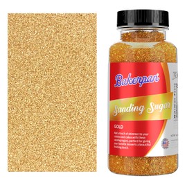Bakerpan Gold Sanding Sugar for Baking & Cookie Decorating - 5 Ounce Edible Gold Sugar Sprinkles for Cookies, Cakes, Cocktails (Made In USA)