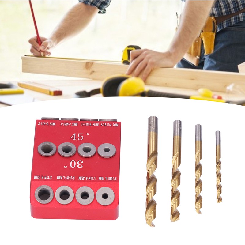 Hole Locator Drilling Kit Multi Angle Pocket Holes Doweling Jig