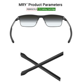 Mryok Replacement Earsocks for Oakley Cartridge OX5137 Eyeglass - Black