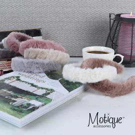 1 Inch Fur Headband (Hot Pink)