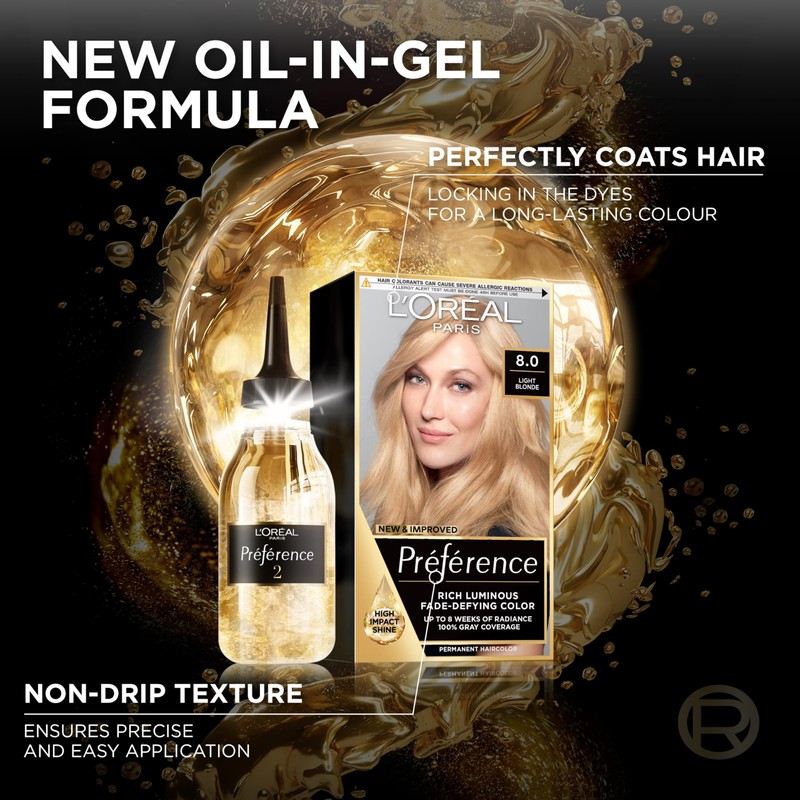 L'Oreal Paris Preference Hair Dye, Long Lasting, Luminous Permanent Hair