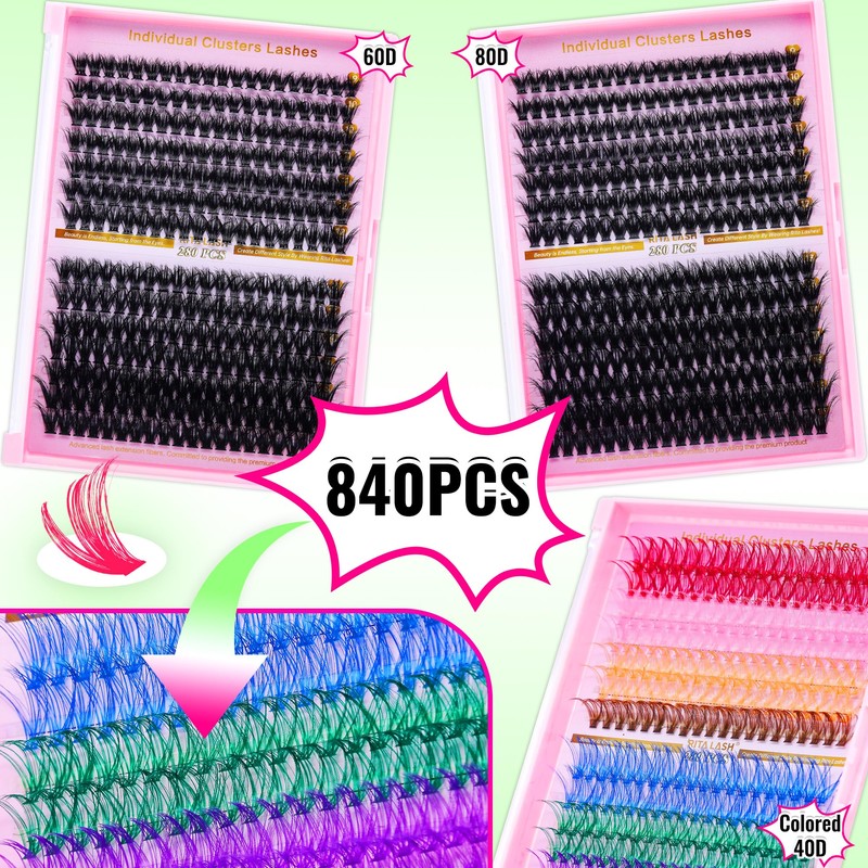 Lash Clusters Kit DIY Lash Extension Kit 3D Effect Cluster