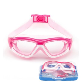 June Sports Swim Goggles for Kids (3-15 Year Old), Waterproof Swimming Google Large Frame UVA/UVB Teens Boys Girls SG28