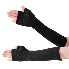 Ave Cute Flower Pattern UV Gloves, Arm Warmer, Short, Long, Middle Length, Skin-friendly, Soft Material, Cotton, UV Protection, UV Protection, Arm Cover, Sun Protection, Present, Gift Case Included,