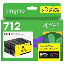 712XL 712 XL High Yield Ink Cartridges Set : T230 T650 T630 T210 Replacement for HP 712 712XL Ink Tank for HP DesignJet T650，T630，T230，T210 Studio Plotter Printer (4 Pack, Black,Cyan,Magenta,Yellow)