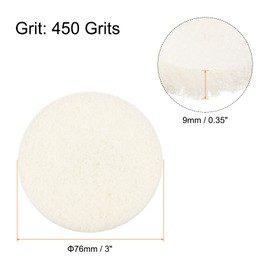 HARFINGTON 12pcs Scrubber Scouring Pads 450 Grits 3 Inch Drill Power Brush Hoop and Loop Surface Conditioning Disc Drill Scuffing Disc Scrub Pads for Home Kitchen Cleaning, White
