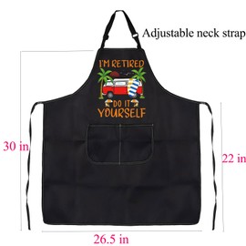 BNQL Retirement Apron Gifts Retired Gifts for Women Men Funny Retirement Gifts Retired Apron i'm Retired Do It Yourself Apron