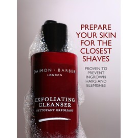 Daimon Barber Exfoliating Cleanser, Face and Beard Scrub for Men, Prepares Skin for a Close Shave, Helps Reduce Ingrown Hairs and Blemishes, 100ml