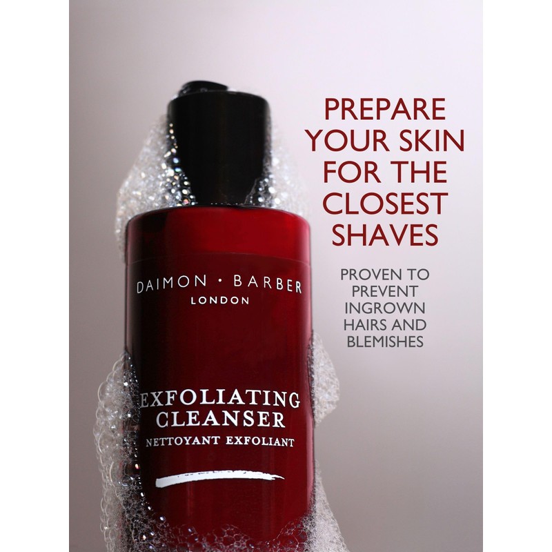 Daimon Barber Exfoliating Cleanser, Face and Beard Scrub for Men,