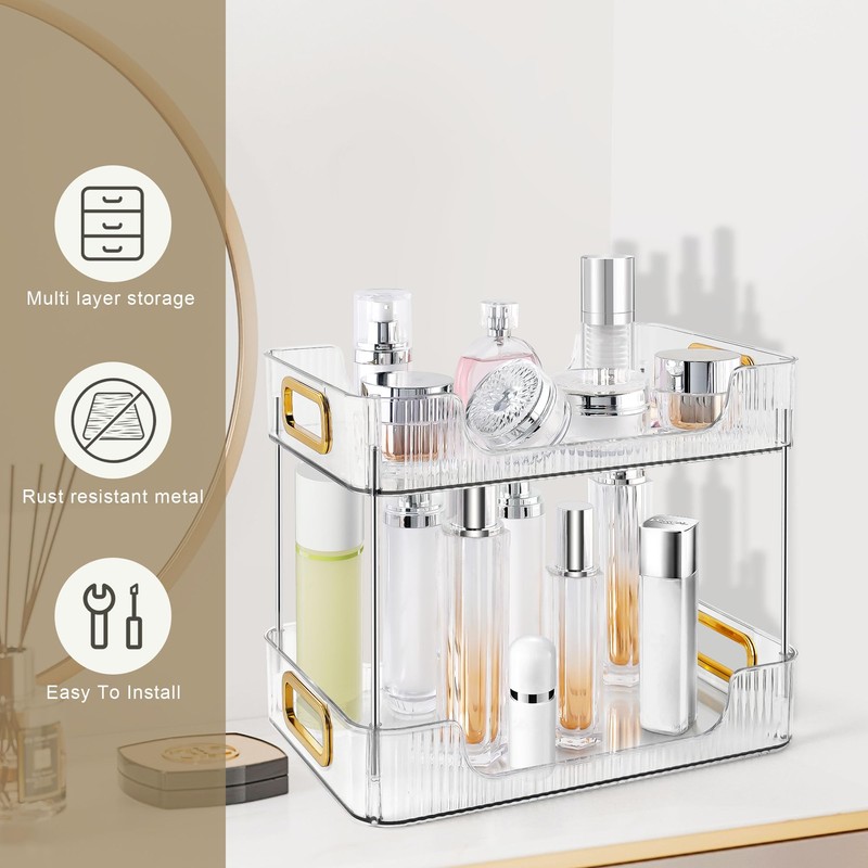 TENDER EPOCH 2-Tier Bathroom Counter Organizer Countertop Storage, Dresser Organizer