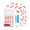 KISS Bare but Better Glue-On Nails Glossy Coral Nude Long