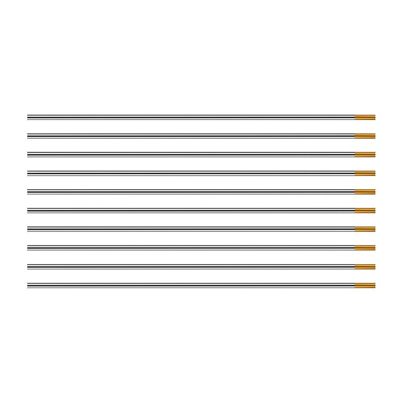 TEN-HIGH Wolframelektrode WL15 , 2.4 x 175mm Strahlungsfrei, gold 10