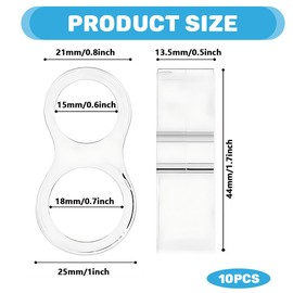 Pack of 10 Door Handle Buffer Door Stopper Lever Door Handle Buffer Door Handle Protection Small Hole 15 mm Large Hole 18 mm for Walls and Furniture Door Stopper Jack Door Stopper (5 Pieces Black 5