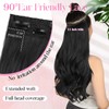 Invisible Wire Hair Extensions with Transparent Wire Adjustable Size 4
