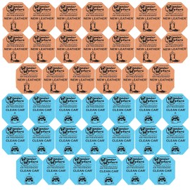 Bundle Contents - 20 pack of Wonder Wafer Car Air Freshener: 10 Clean Car, 10 New Leather, 2 scents