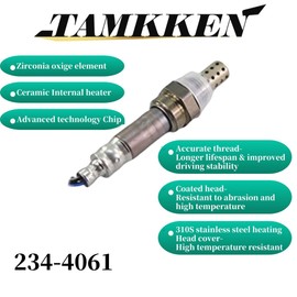 TAMKKEN 234-4061 Sensor de oxígeno O2 apto para Toyota Avalon 1995 1996 1997 1998 1999 2000 2001 2002 2003 2004, Corolla 1995-2002, Chevy Prizm 1998-2002, 2344061, aguas abajo