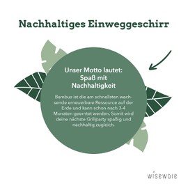 wiseware Bamboo Skewers Wooden Skewers Loop 9 cm - Finger Food Skewers Pack of 250 - Hamburger Skewers - Disposable Cutlery - Biodegradable - Natural, Stable, Environmentally Friendly