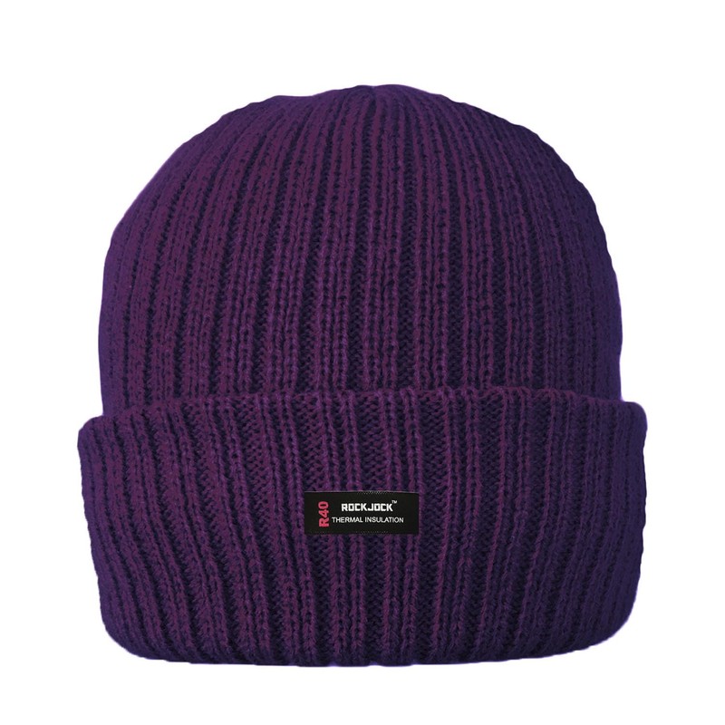 RockJock Ladies Womens Warm Winter Lined Beanie Hat with R40