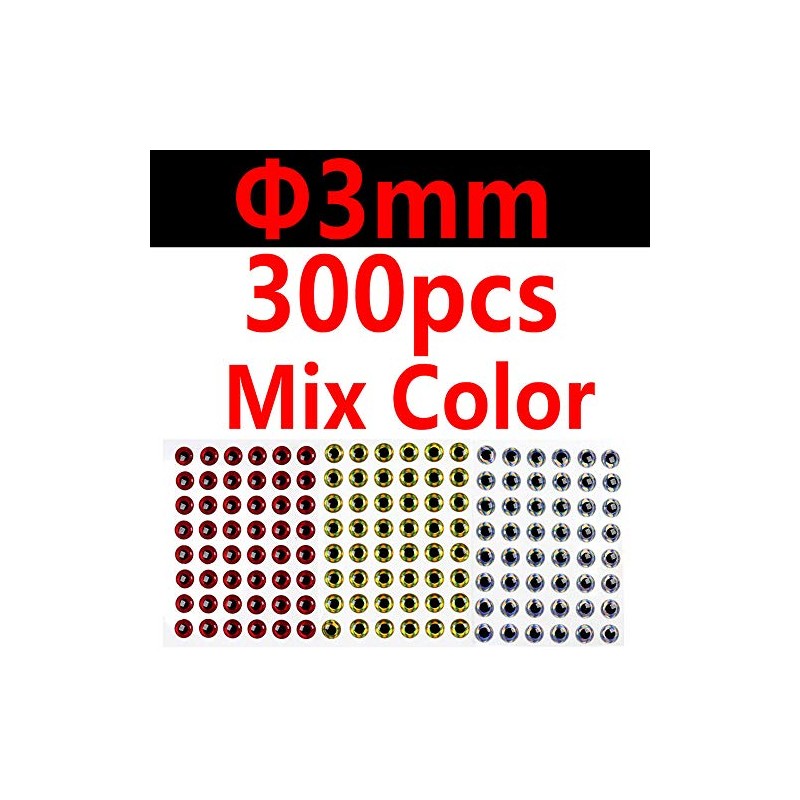 wifreo 300PCS 3D Bionic Fish Eyes Fly Tying Material Lure