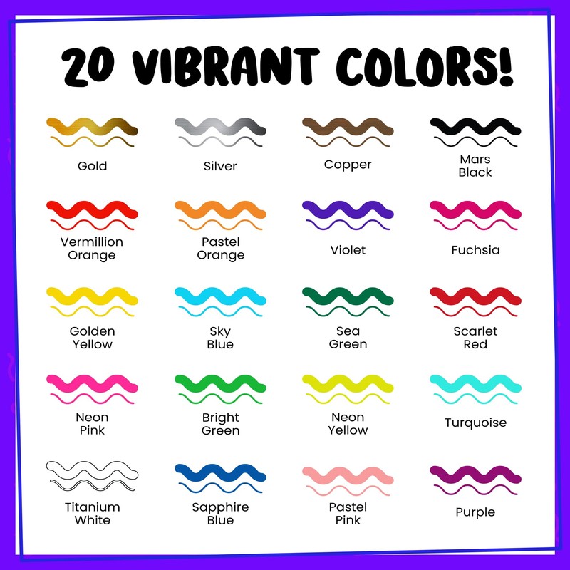 Chalkola 20 Oil Paint Pens - Oil Based Paint Markers