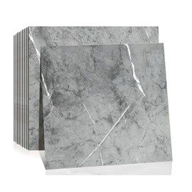 DEKKOR 10-Sheet Peel and Stick Marble, 12 in. x 12 in. Backsplash Waterproof Tile Stick on Wall for Kitchen, Bathroom, Living Room, Bedroom (Pietra Gray Marble)