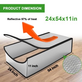 AGHITG Attic Door Insulation Cover,25" x 54" x 11" Double Bubble Attic Insulator Tent with Zipper for Save Energy, Attic Inulation Cover with Install Tool for Insulation for Winter.