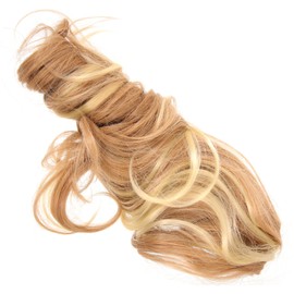 WOONEKY Claw Clip Ponytail Curly Short Hair Tiger Clip Small Wavy Ponytail (18h613) Curly Hair Extensions Women Headdress Natural Looking Hair Extensions Synthetic Hair Extensions