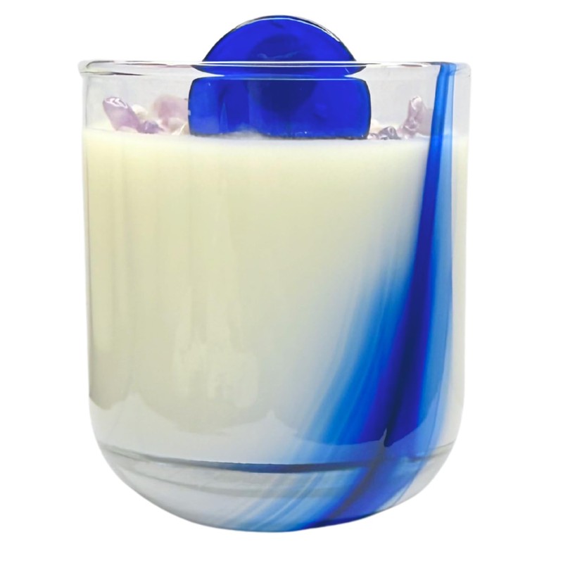Lucernis Vela Aromática de Soya con Cuarzos de Amatista y