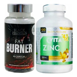 Quemador Grasa Corporal Black P  Suplemento Zinc 90cpsulas Sin Sabor                                                                                  