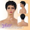 HANASCC Pelucas de cabello humano ultra cómodas con corte Pixie
