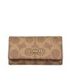 Coach 33069 B4NQ4 Women's Accessory Key Case (Brass x Tan