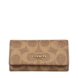 Coach 33069 B4NQ4 Women's Accessory Key Case (Brass x Tan Rust) Signature [Outlet], LHTY6 (Pale Pistachio)