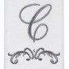Avanti Linens - Monogram Embroided Fingertip Towel, 100% Cotton Bathroom
