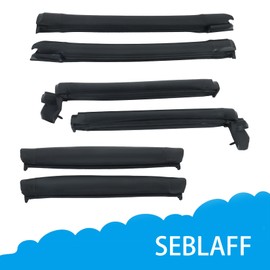 SEBLAFF Convertible Top Rubber Weatherstrip Kit Front Center Side Rail Black Replacement for Mustang 2001-2004