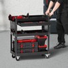 VEVOR 4-Tier Tool Cart with Wheels, 350 lbs Load Capacity,