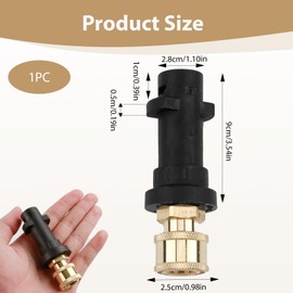 Hochdruckreiniger Pistolen Adapter, 1/4" Messing Schnellkupplung Buchse Kompatibel für Kärcher K-Serie K2, K3, K4, K5, K6, K7 Hochdruckreiniger Schaumkanone Druckreiniger Adapter Zubehör