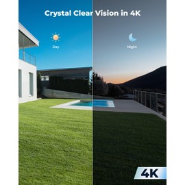 REOLINK 4K WiFi 6 Home Security Camera, 2.4/5GHz WiFi Security Camera Outdoor, Plug in Camera, Human/Vehicle/Pet Detection, Color Night Vision,Two-Way Audio, 24/7 Recording, IP67 Waterproof, RLC-810WA