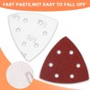 60 pcs Mouse Sander Pads, 93x93x93mm Triangle Sandpaper, 6 Holes