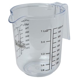 Birkmann 1010741310 Messbecher, Easy Baking, 1 L mit Rutsch, Kunststoff, Grau, 5 x 3 x 2 cm